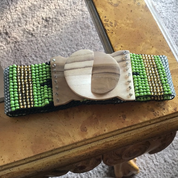 Accessories - Beaded Wooden Belt
